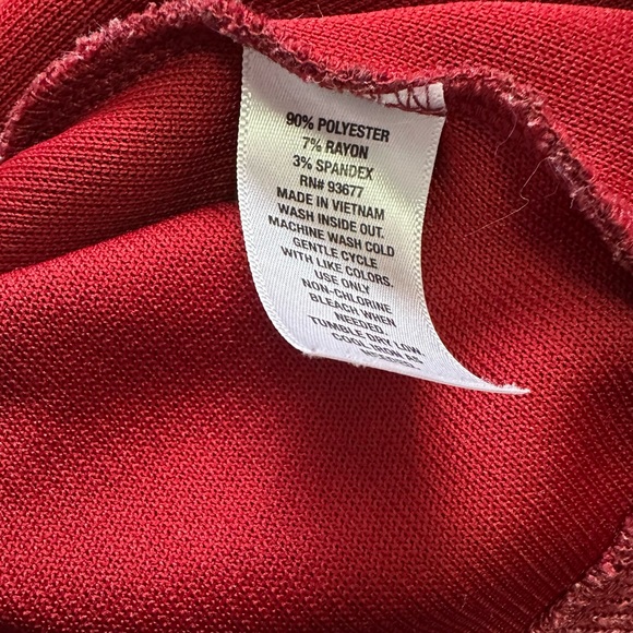 St. John's Bay Burgundy Knit Sweater with Buttons - Picture 6 of 6